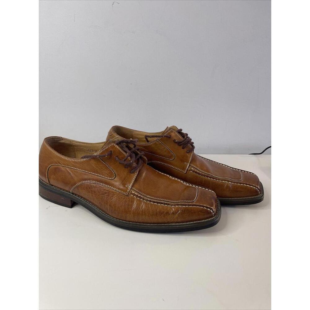 Vero Cuoio Mens Vintage Italian Leather Brown Dress Shoes Size 10.5 M Oxfords